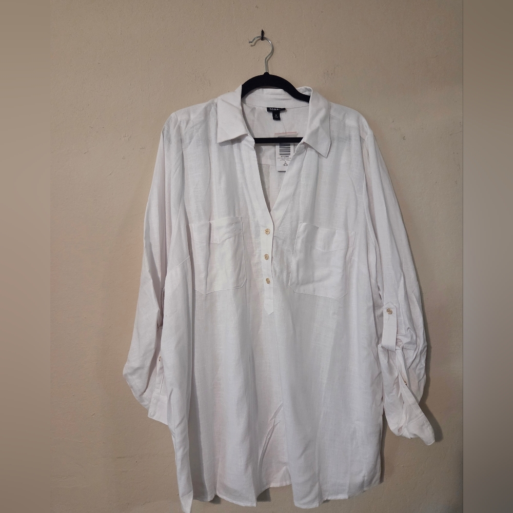 Chic White Button Down Shirt for Women
